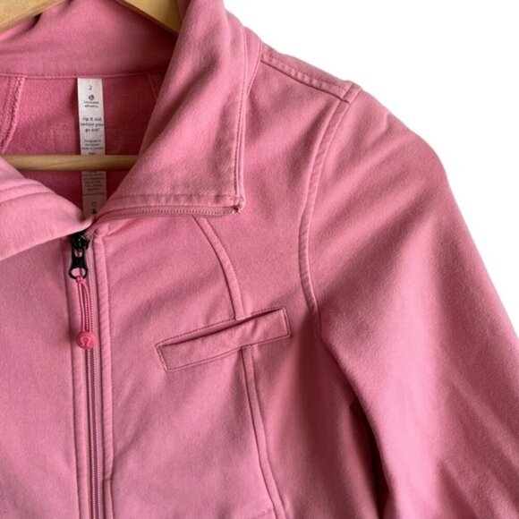 Lululemon Jacket Size 2 Pink Cropped Sleeve - Picture 4 of 13